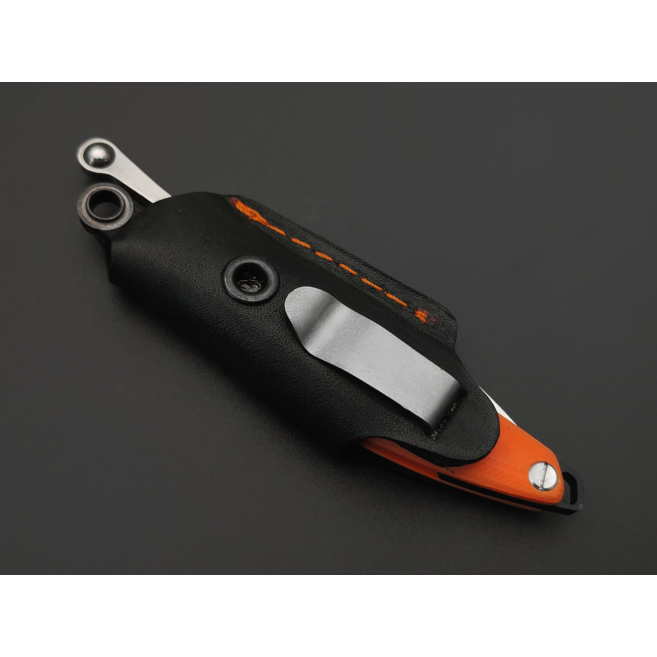 Saro складной фрикционный нож Канадец малый сталь Aus-10, рукоять G10 orange