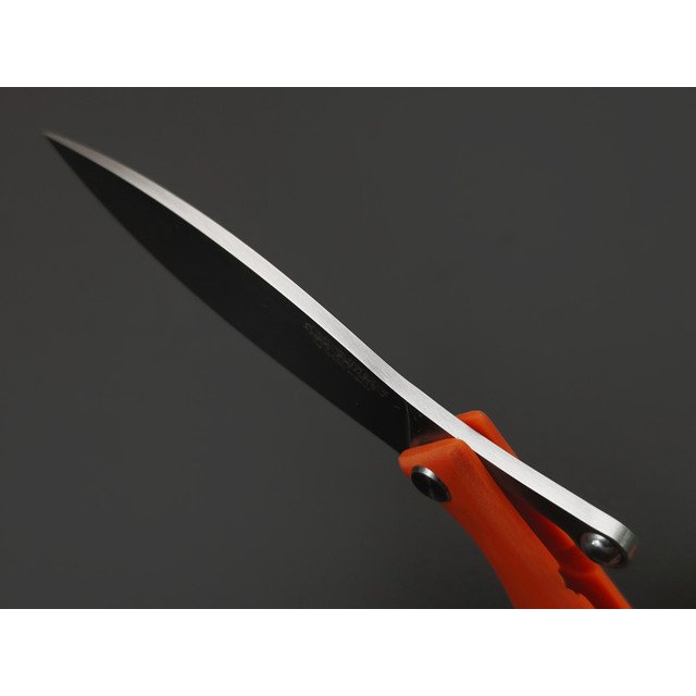 Saro складной фрикционный нож Канадец малый сталь Aus-10, рукоять G10 orange