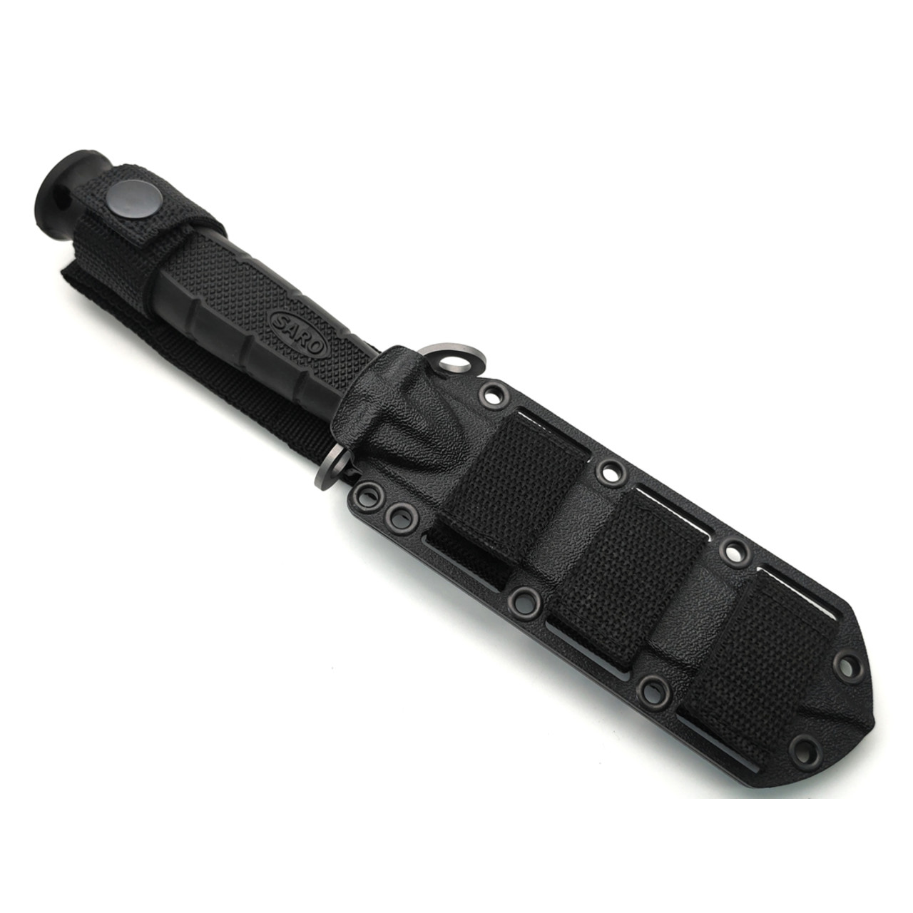 Saro нож 6Х9С сталь Aus-6 bead blast, рукоять резина