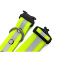 Ошейник Bio-Thane регулируемый reflective neon yellow, черная фурнитура