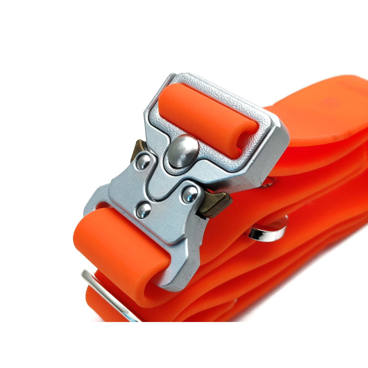 Ошейник Bio-Thane регулируемый safety orange, светлая фурнитура