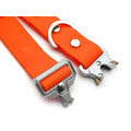 Ошейник Bio-Thane регулируемый safety orange, светлая фурнитура Ошейник Bio-Thane регулируемый safety orange, светлая фурнитура