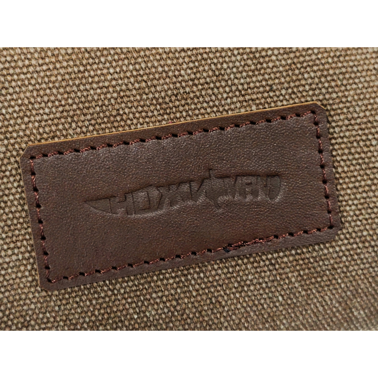 Сумка Hip Bag коричневая, размер M, материал кожа и канвас NK0128