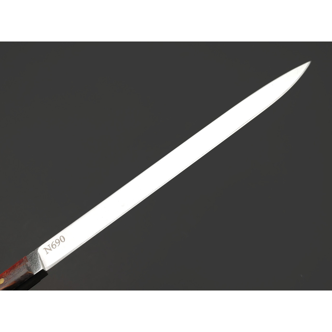 Kappush Knife нож Шип КМ048 сталь N690 стоунвош, рукоять Стаб. Кап клена красный