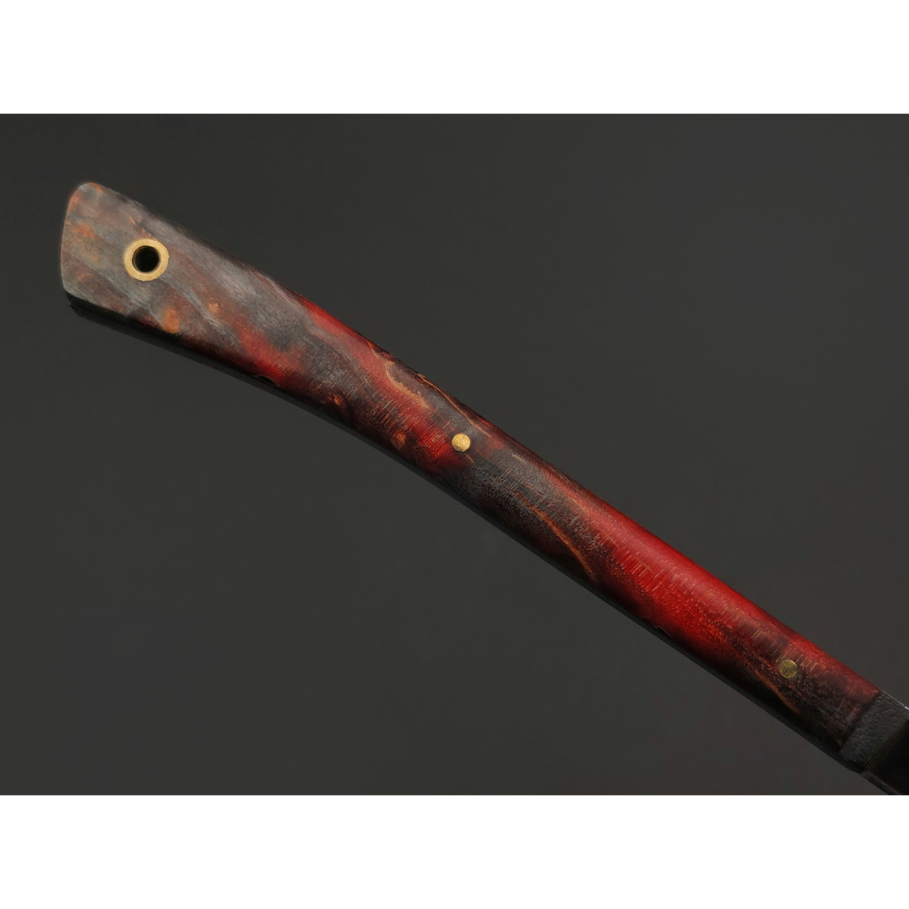 Kappush Knife нож Шип КМ048 сталь N690 стоунвош, рукоять Стаб. Кап клена красный
