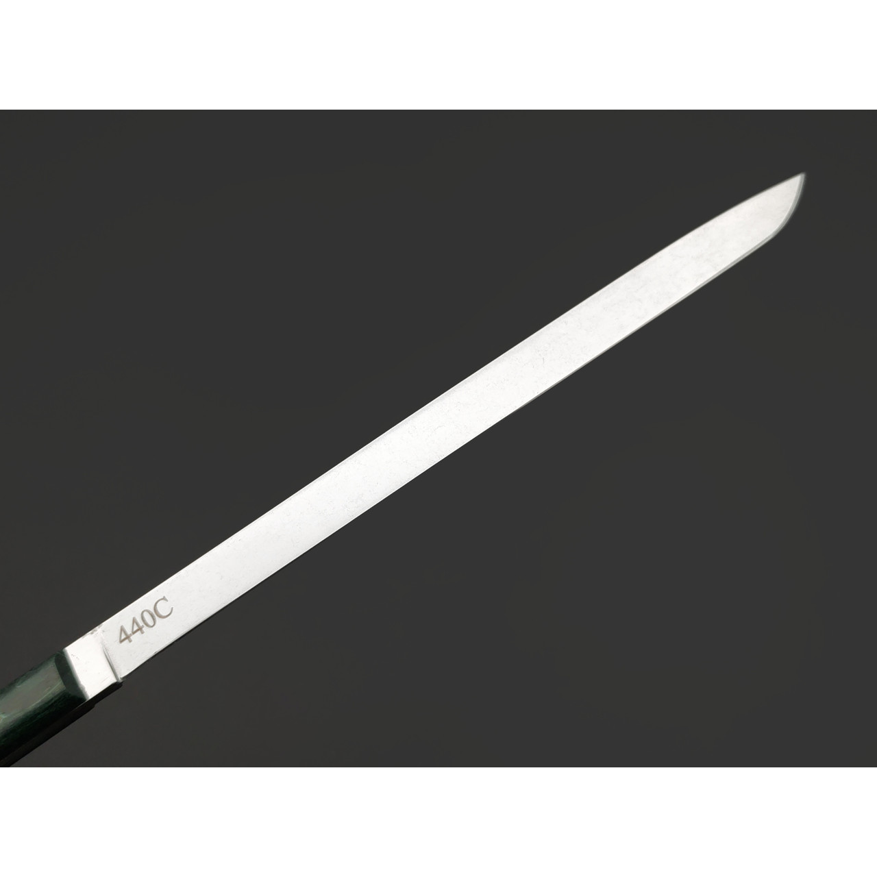 Kappush Knife нож Шип КМ042 сталь 440C стоунвош, рукоять Стаб. Кап клена зеленый