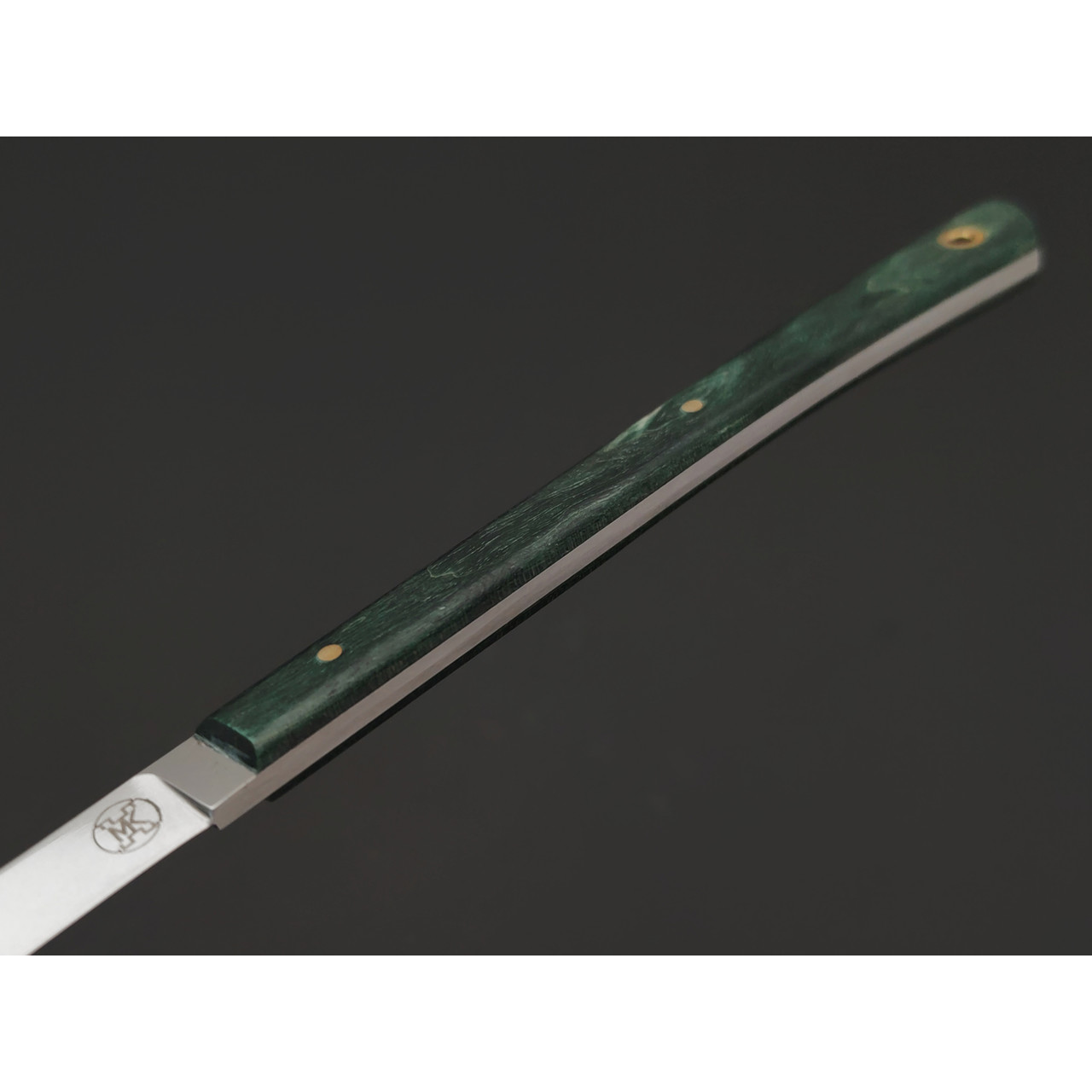 Kappush Knife нож Шип КМ042 сталь 440C стоунвош, рукоять Стаб. Кап клена зеленый