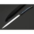 Kappush Knife нож Шип КМ045 сталь N690 стоунвош, рукоять Стаб. Кап клена синий Kappush Knife нож Шип КМ045 сталь N690 стоунвош, рукоять Стаб. Кап клена синий