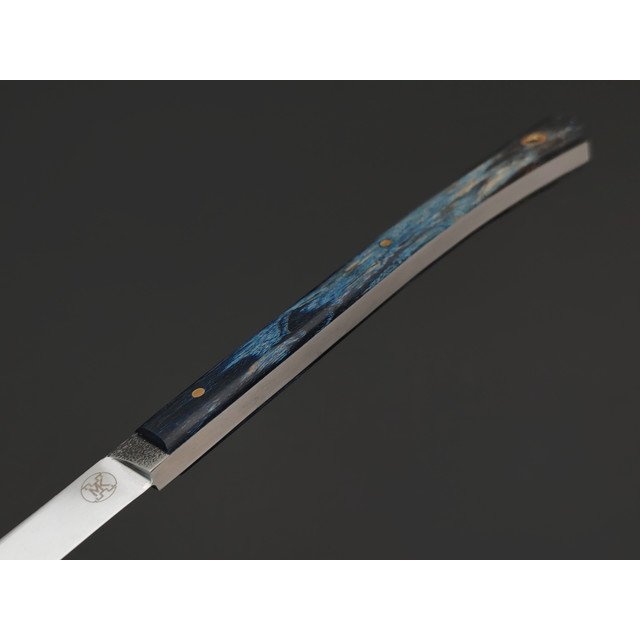 Kappush Knife нож Шип КМ045 сталь N690 стоунвош, рукоять Стаб. Кап клена синий