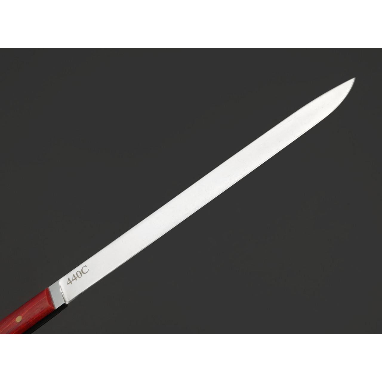 Kappush Knife нож Шип КМ041 сталь 440C стоунвош, рукоять Стаб. Кап клена красный