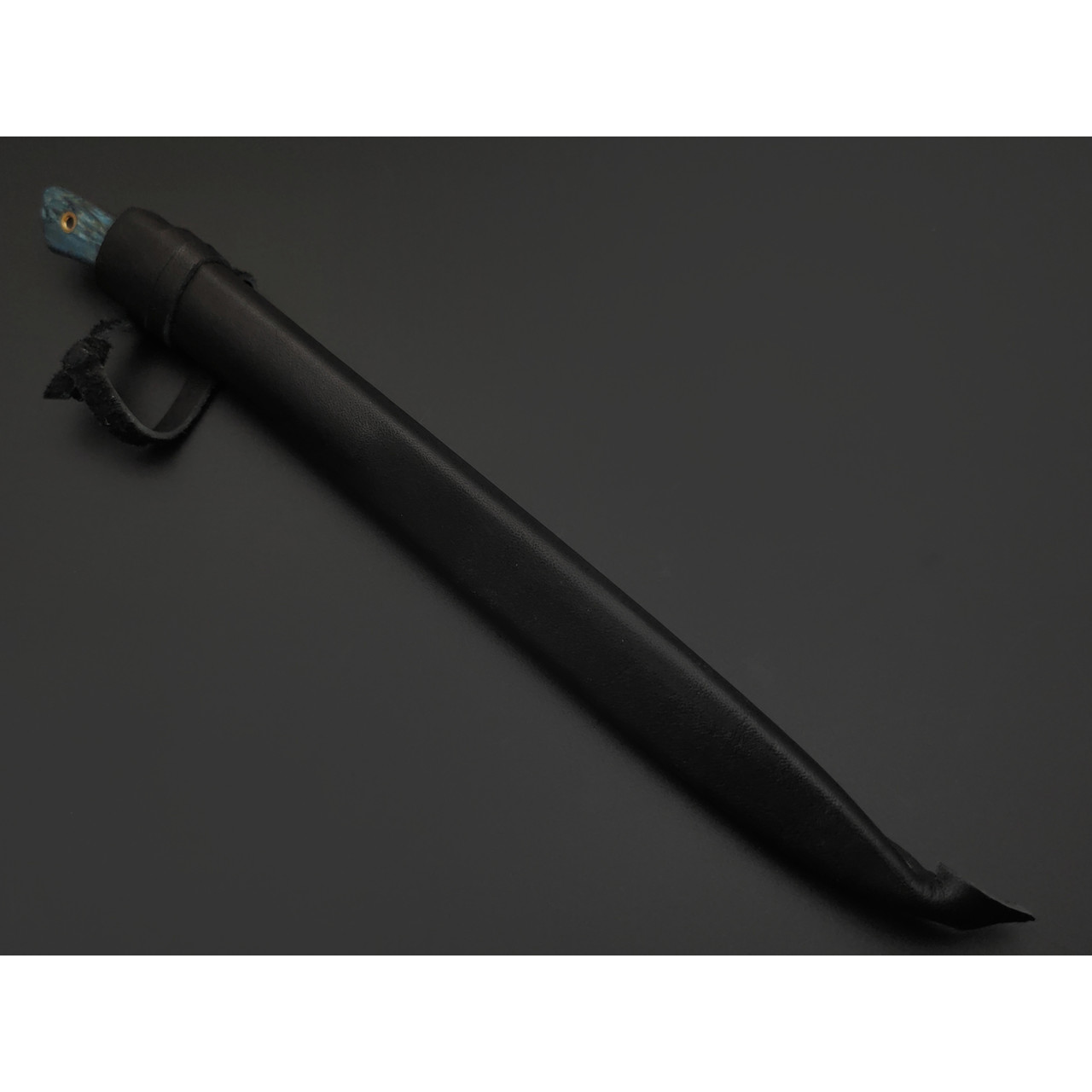 Kappush Knife нож Шип КМ046 сталь N690 стоунвош, рукоять Стаб. Кап клена синий