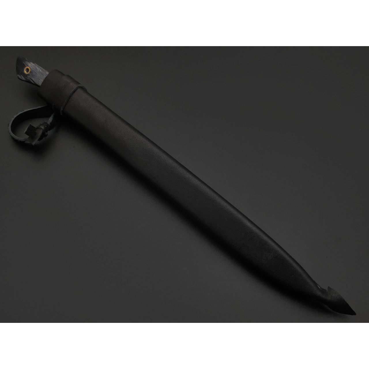 Kappush Knife нож Шип КМ044 сталь N690 стоунвош, рукоять Стаб. Кап клена синий