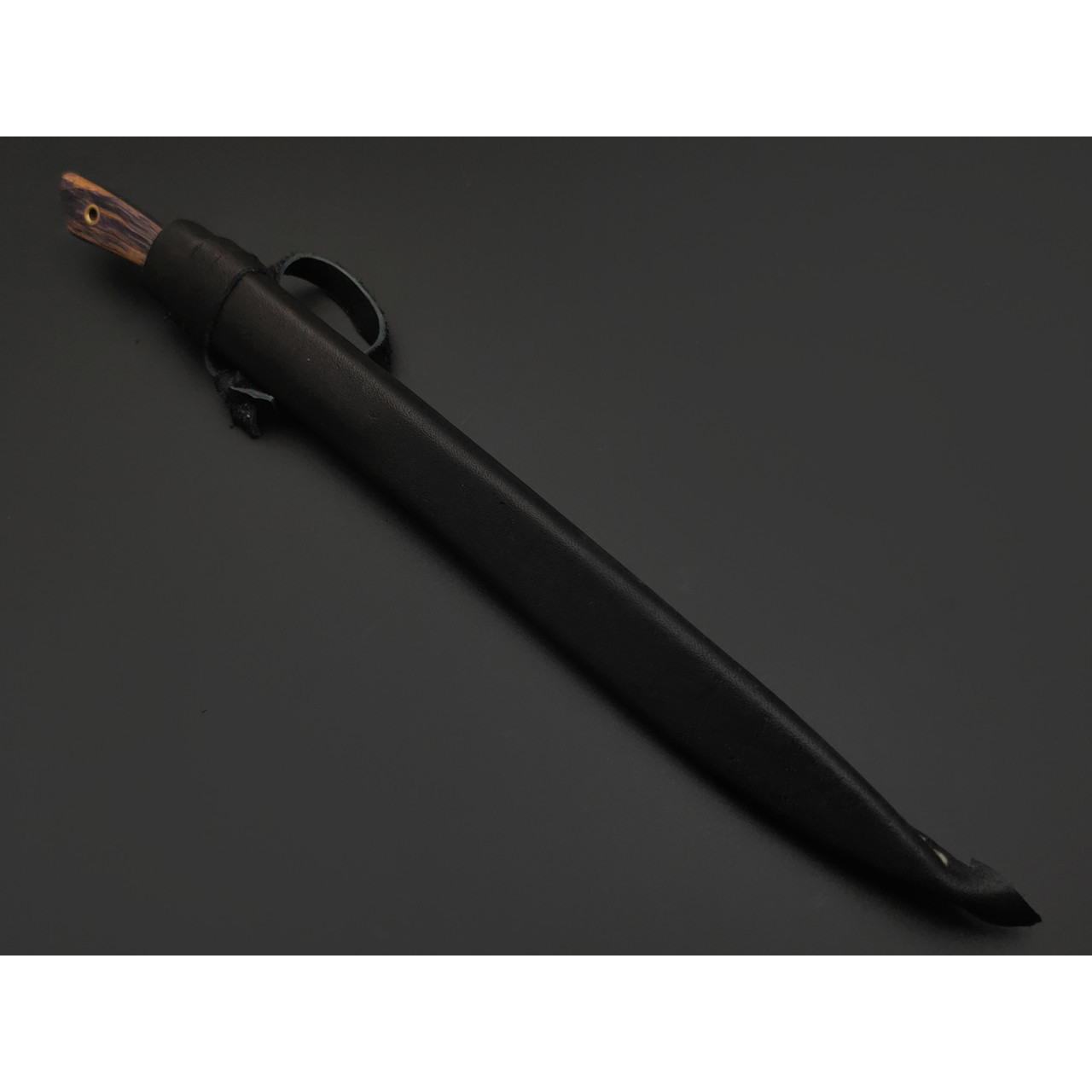 Kappush Knife нож Шип КМ047 сталь N690 стоунвош, рукоять Стаб. Кап клена фиолетовый