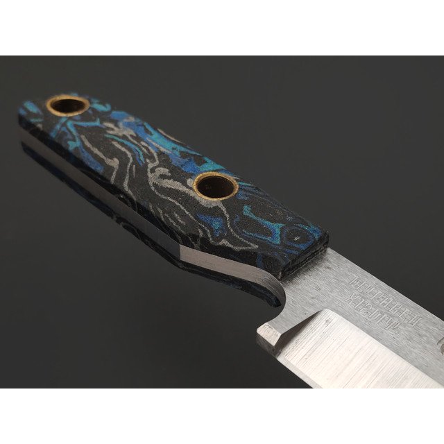 Мастерская Муравей нож Муравей "НожиMAN" сталь Х12МФ, рукоять Micarta arctic flow, латунь