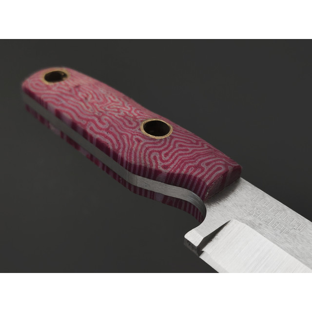 Мастерская Муравей нож Муравей "НожиMAN" сталь Х12МФ, рукоять Micarta labyrinth burgundy, латунь