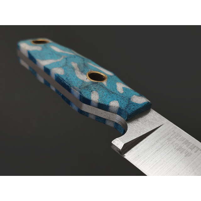 Мастерская Муравей нож Термит "НожиMAN" сталь Х12МФ, рукоять Micarta clouds, латунь
