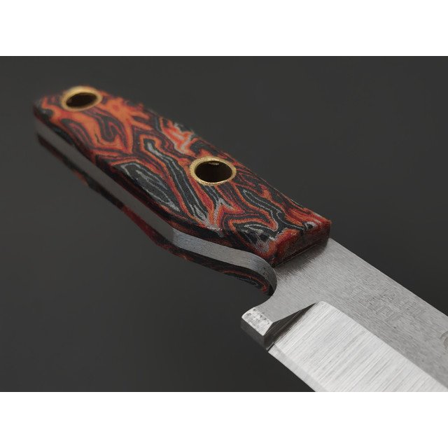 Мастерская Муравей нож Муравей сталь Х12МФ, рукоять Micarta lava flow, латунь