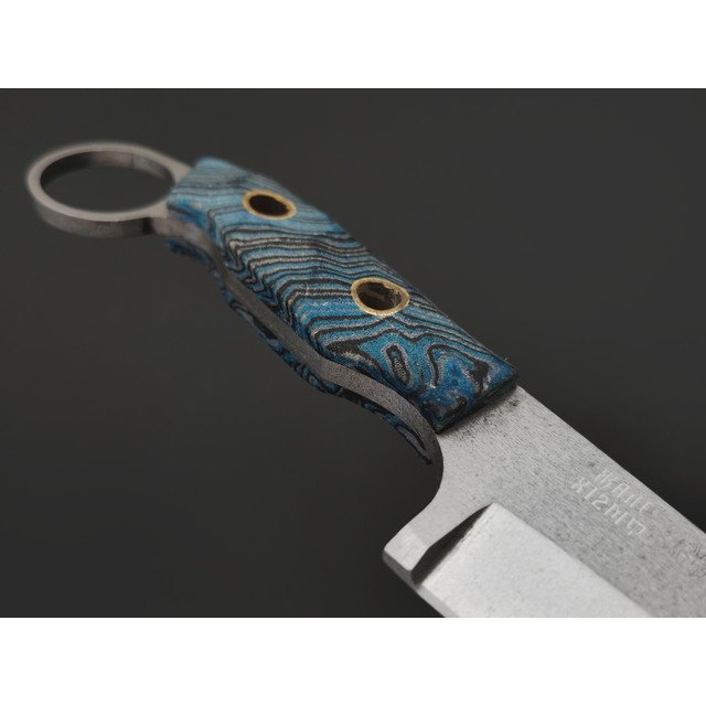 Мастерская Муравей нож Жало "НожиMAN" сталь Х12МФ, рукоять Micarta arctic stripes, латунь