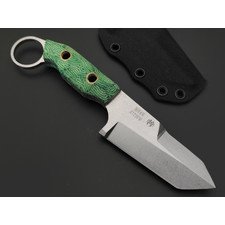 Мастерская Муравей нож Жало "НожиMAN" сталь Х12МФ, рукоять Micarta labyrinth green, латунь