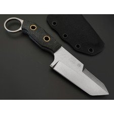 Мастерская Муравей нож Жало "НожиMAN" сталь Х12МФ, рукоять Micarta dark green stripes, латунь