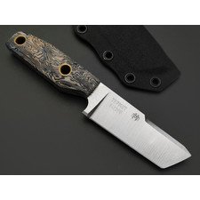 Мастерская Муравей нож Термит "НожиMAN" сталь Х12МФ, рукоять Micarta licorice flow, латунь
