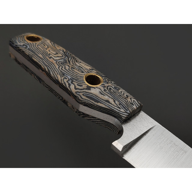 Мастерская Муравей нож Термит "НожиMAN" сталь Х12МФ, рукоять Micarta licorice flow, латунь