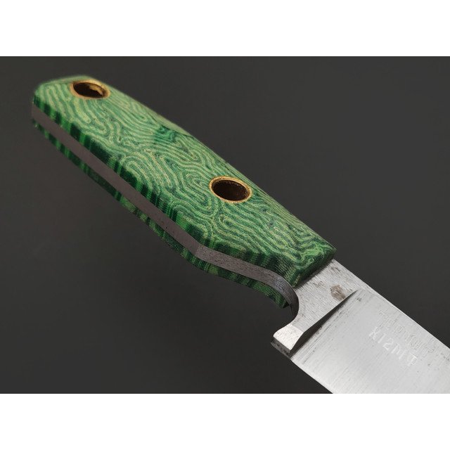 Мастерская Муравей нож Термит "НожиMAN" сталь Х12МФ, рукоять Micarta labyrinth green, латунь
