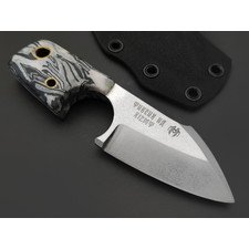 Мастерская Муравей нож Фиксик НД "НожиMAN" сталь Х12МФ, рукоять Micarta grey flow, латунь