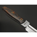 Волчий Век нож Кинжалоид Custom сталь 1.4116 WA худ. травление, рукоять Carbon fiber custom chaotic orange