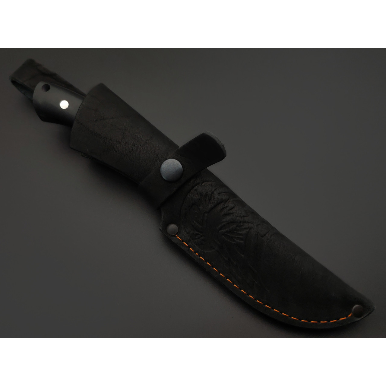 Платонов Д.Г. нож кованый Тигр ЦМ сталь Х12МФ, рукоять G10 black