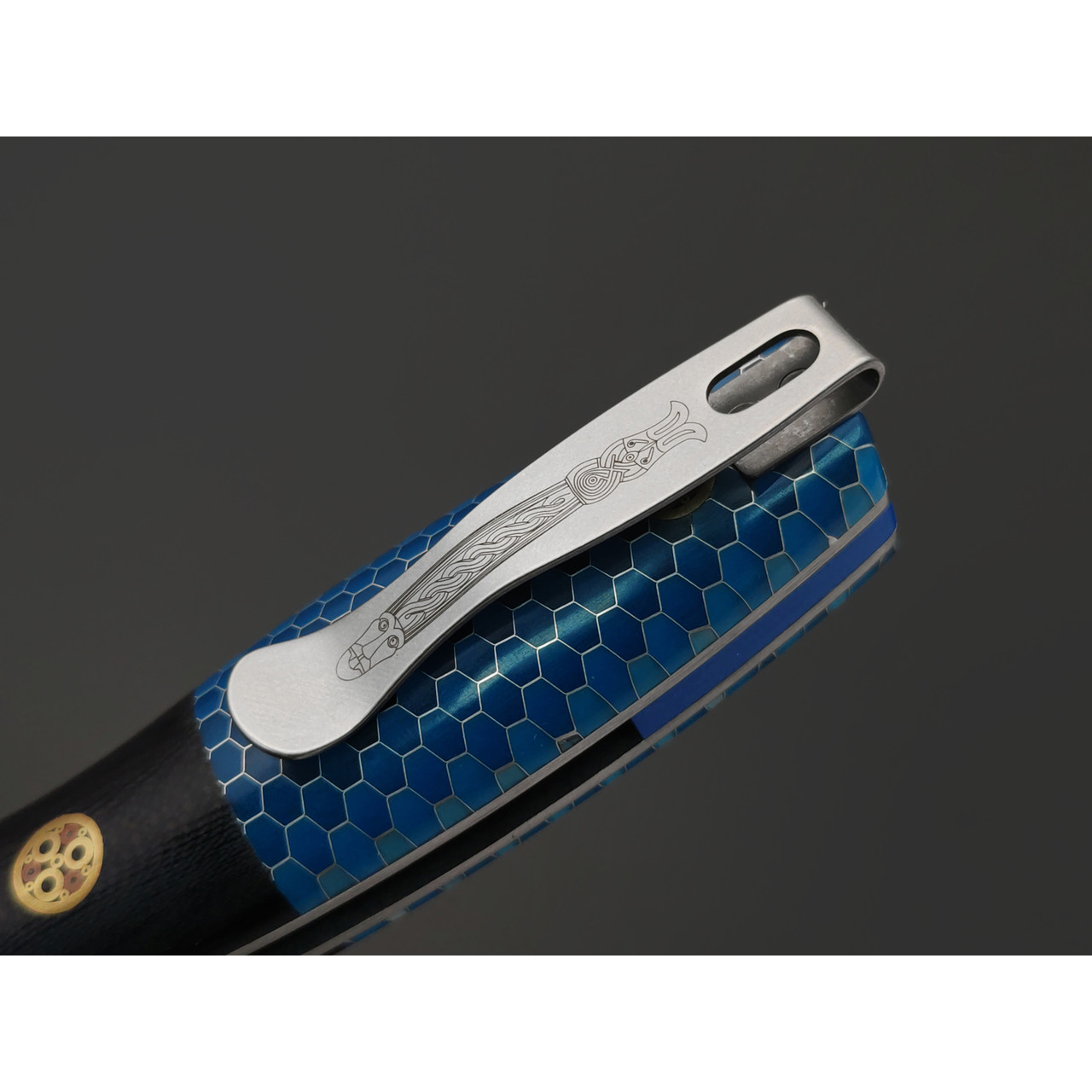 Reptilian складной нож Лесовик-01 Limited сталь M390 satin, рукоять 3D композит Comb blue, G10 black