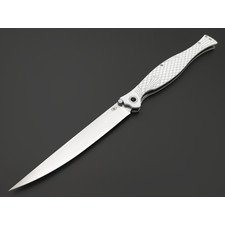 Reptilian складной филейный нож Лаврак сталь VG-10 satin, рукоять G10 white