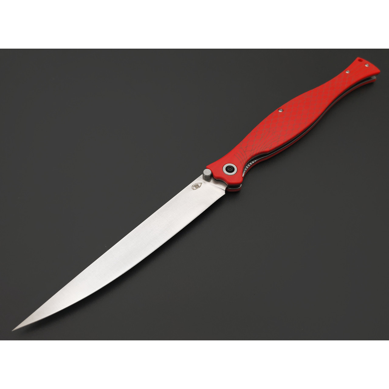 Reptilian складной филейный нож Лаврак сталь VG-10 satin, рукоять G10 red