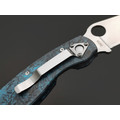 Steelclaw складной нож Боец-3 Limited сталь M390 satin, рукоять Carbon fiber black & blue