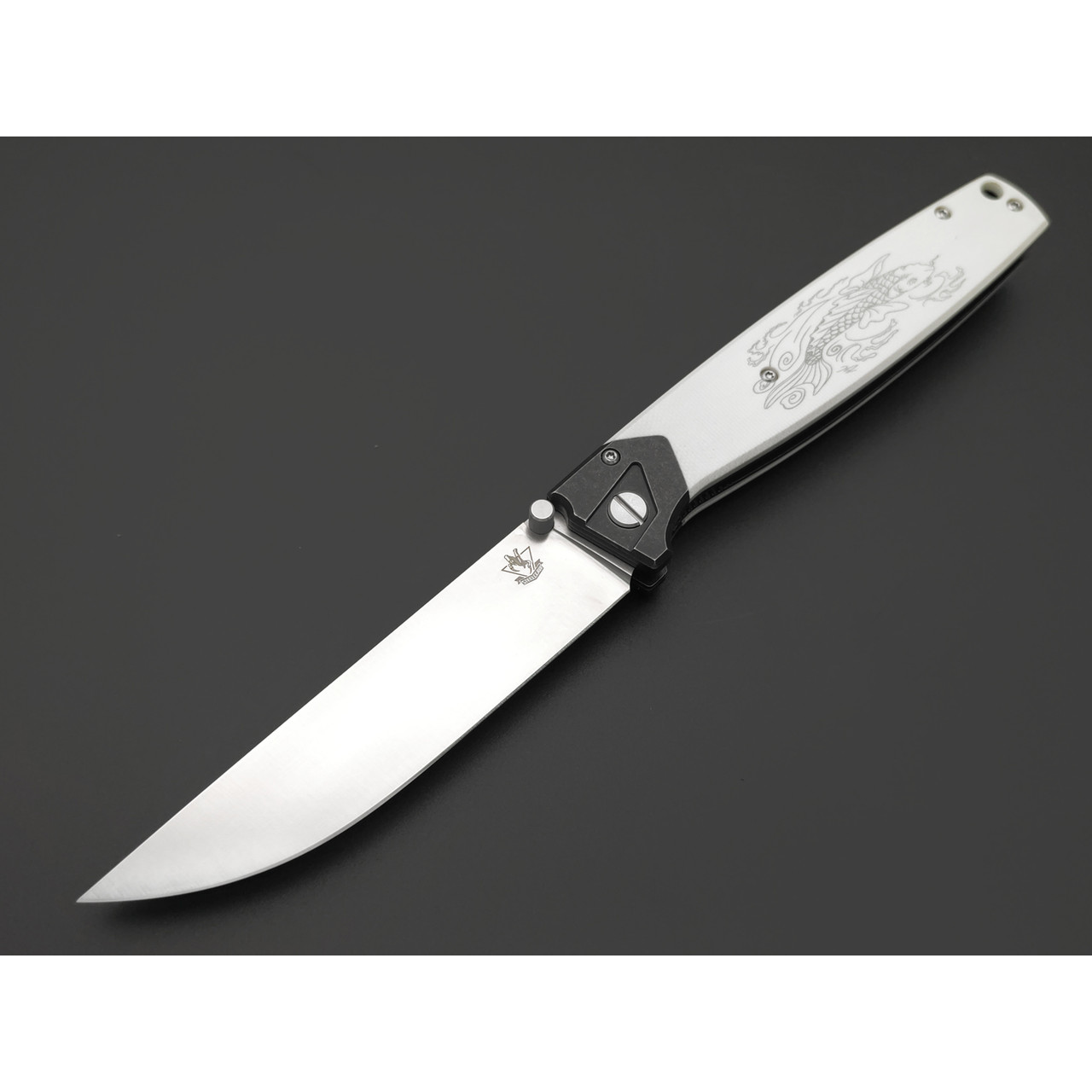 Steelclaw складной нож Вал-01W сталь D2 satin, рукоять G10 white, aluminum