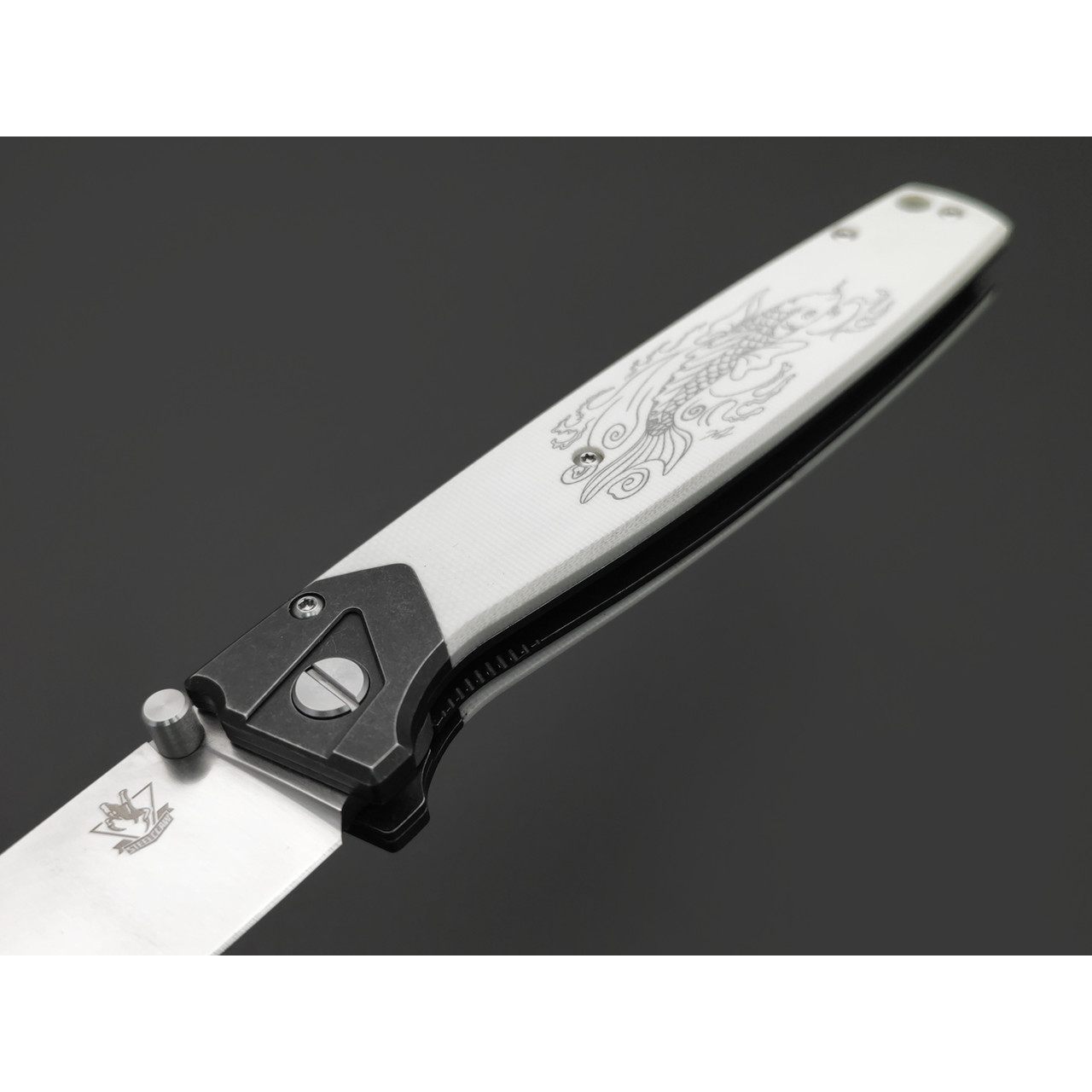 Steelclaw складной нож Вал-01W сталь D2 satin, рукоять G10 white, aluminum