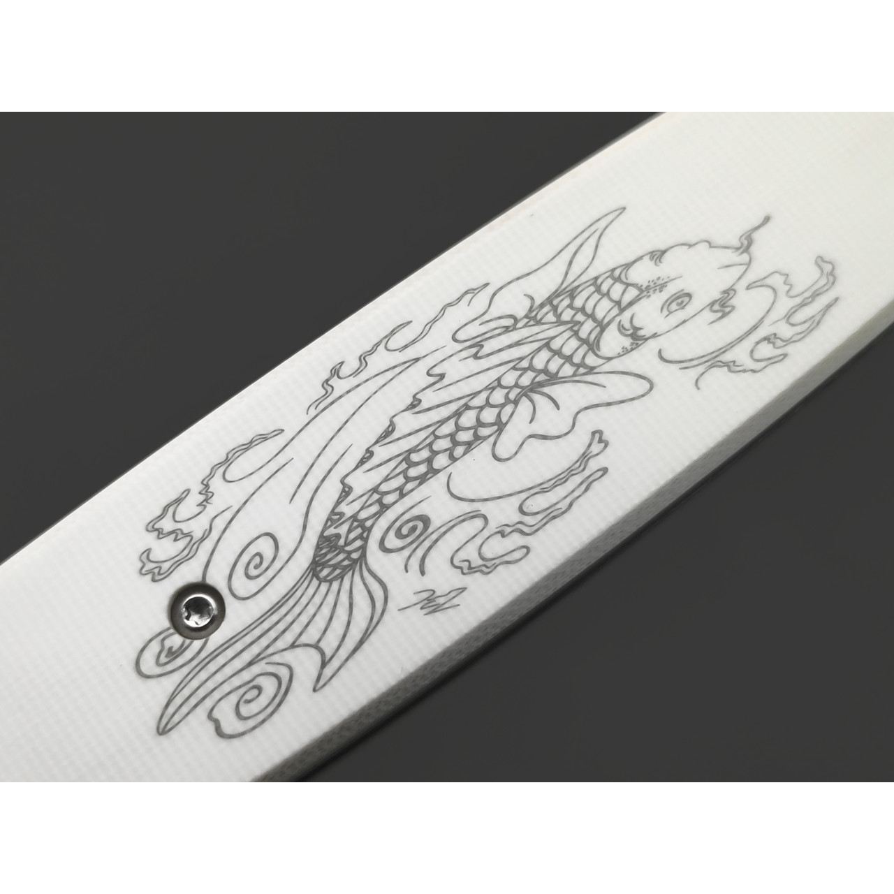 Steelclaw складной нож Вал-01W сталь D2 satin, рукоять G10 white, aluminum