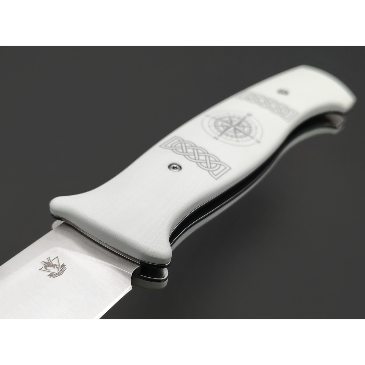 Steelclaw складной нож Поиск-01 сталь VG-10 satin, рукоять G10 white