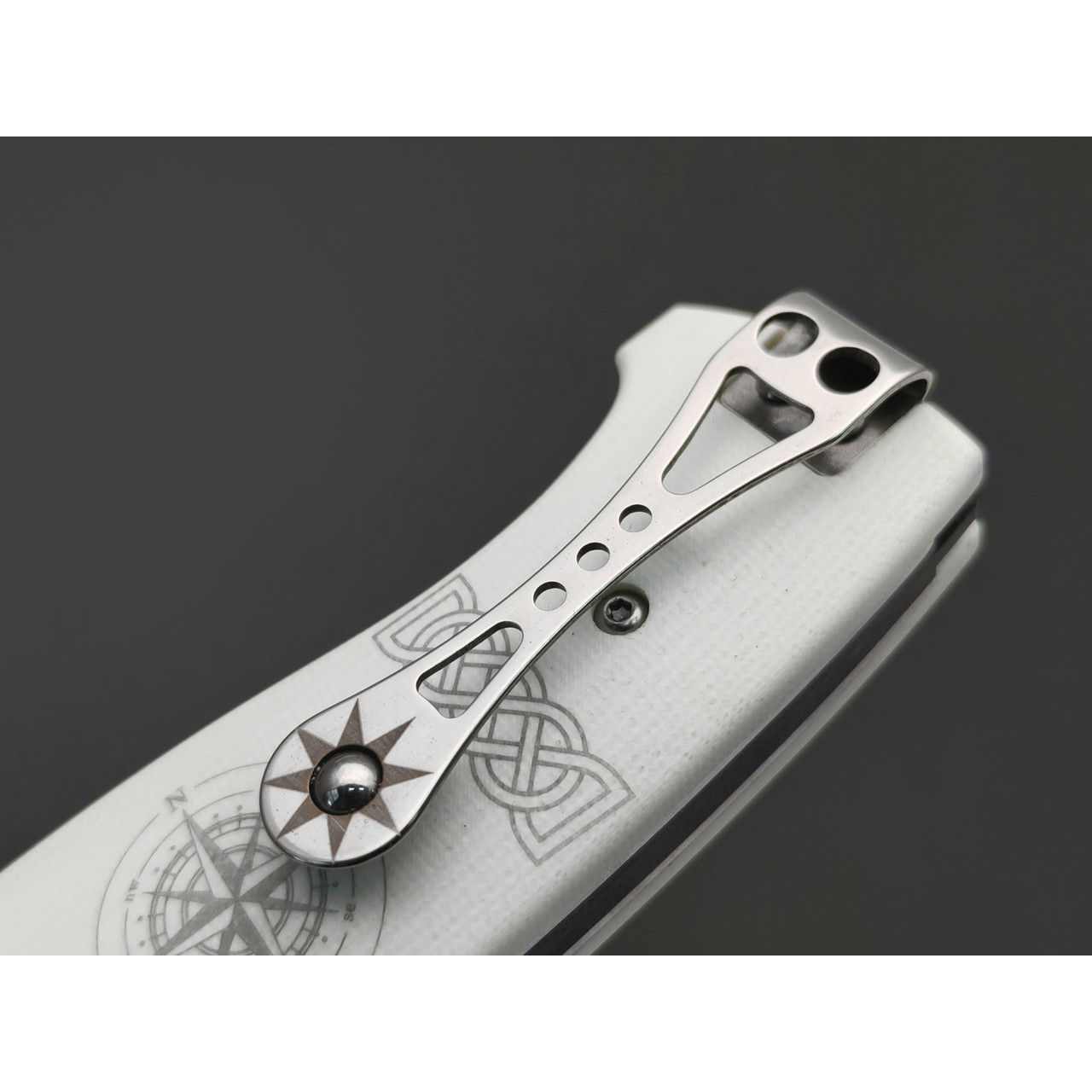 Steelclaw складной нож Поиск-01 сталь VG-10 satin, рукоять G10 white