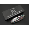 Steelclaw складной нож Крыса Limited сталь M390 satin, рукоять Carbon fiber chaotic red & blue