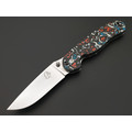 Steelclaw складной нож Крыса Limited сталь M390 satin, рукоять Carbon fiber chaotic red & blue