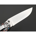 Steelclaw складной нож Крыса Limited сталь M390 satin, рукоять Carbon fiber chaotic red & blue