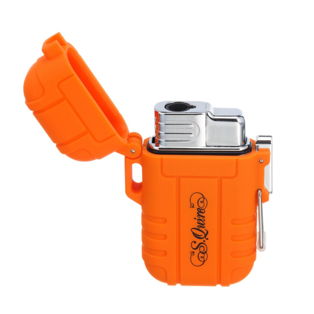 S.Quire зажигалка газовая турбо FL012-Orange водонепроницаемая, оранжевая