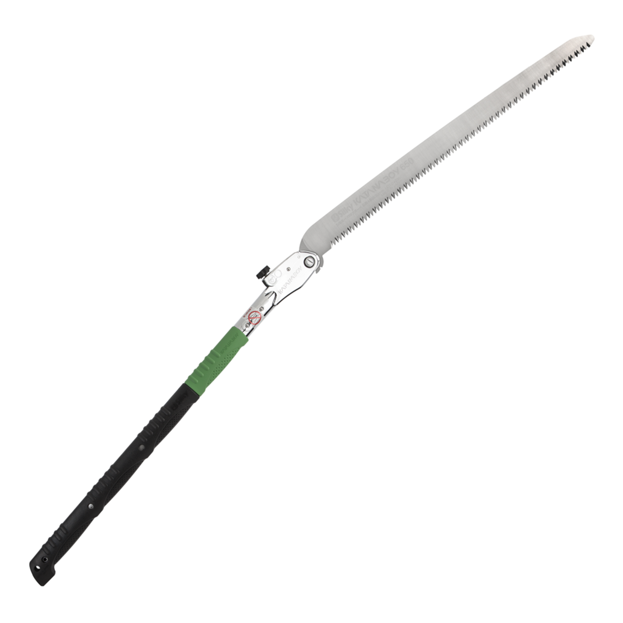 Silky пила складная Katanaboy 650 мм 403-65, рукоять сталь, резина чёрная с зелёным
