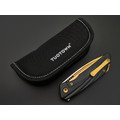 TuoTown складной нож RT-Stinger TRS-NDG сталь T14N Gold PVD, рукоять Crystal Ti DLC black