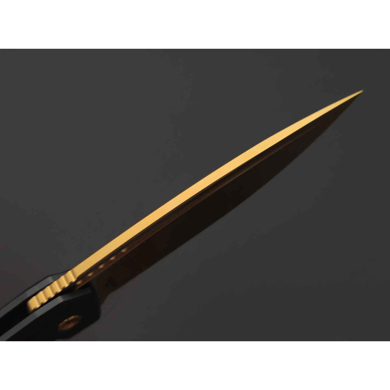 TuoTown складной нож RT-Stinger TRS-NDG сталь T14N Gold PVD, рукоять Crystal Ti DLC black