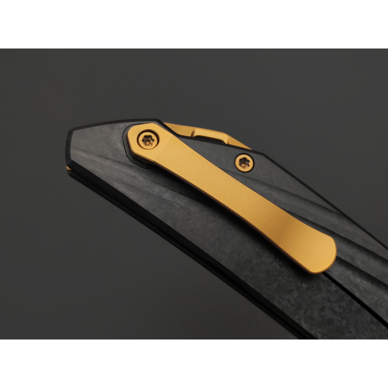 TuoTown складной нож RT-Stinger TRS-NDG сталь T14N Gold PVD, рукоять Crystal Ti DLC black