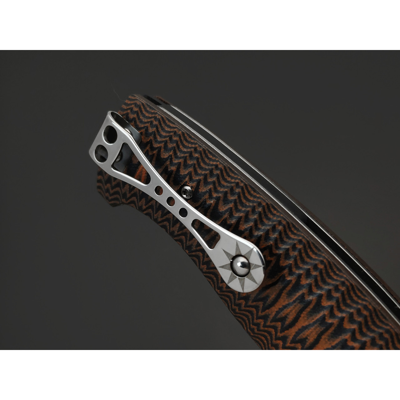 Steelclaw складной нож Поиск-03 сталь VG-10 satin, рукоять G10 black & orange