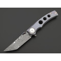 Dr.Tech складной нож Pulsar D3915TDP сталь Damascus, рукоять Titanium TC4 purple