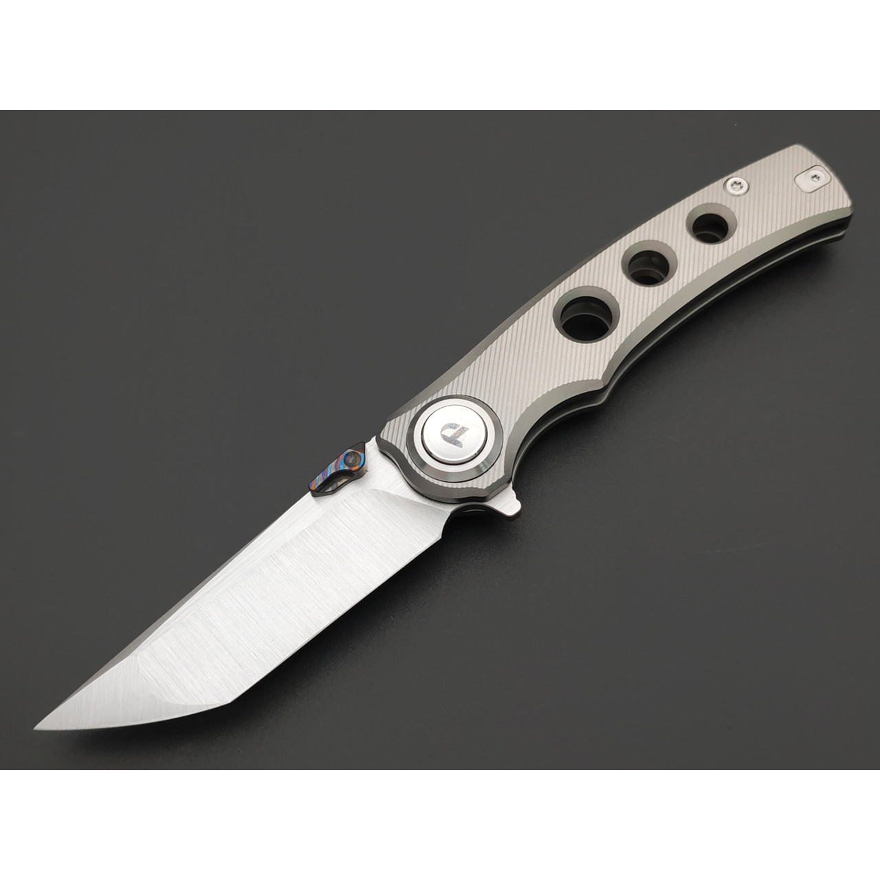 Dr.Tech складной нож Pulsar D3915TG сталь M390, рукоять Titanium TC4 gray